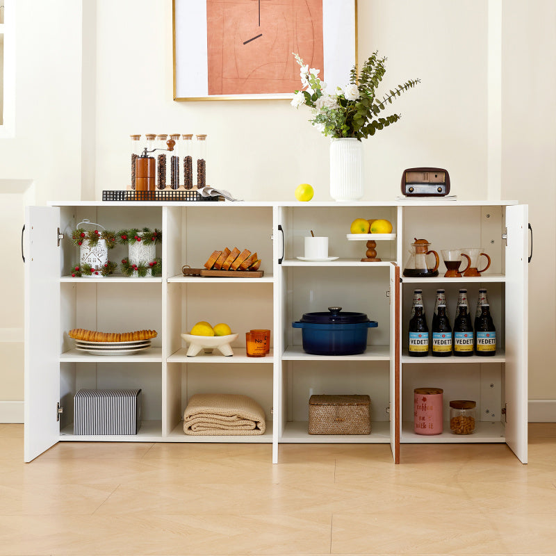 Sideboard Schrank freistehender Holzschrank Holzschrank Küche Zuhause Wohnzimmer weiß