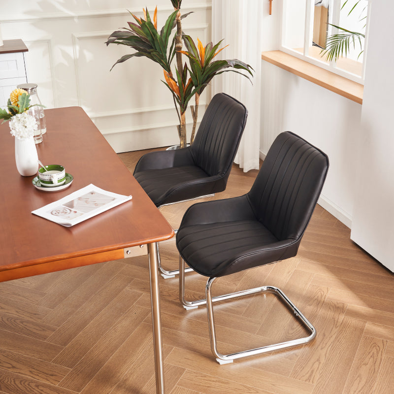 Sorgfältig ausgewählte Küche Wohnzimmer Esszimmer Stühle aus Kunstleder Material für leichtere Wartung! (Satz von 2)