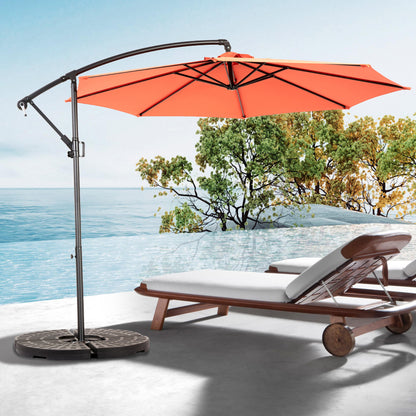 14.8 Ft Double Sided Outdoor Umbrella Rectangular Large with Crank(Light Green) (No Base)