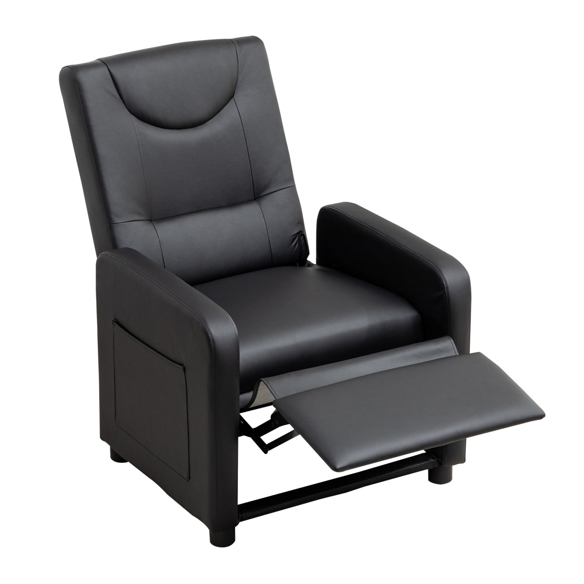 Fernsehsessel Relaxsessel Loungesofa mit Fußstütze Sessel Lehnstuhl Liegesessel Schwarz PU