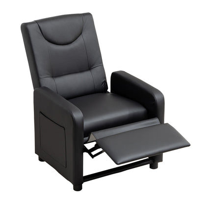 Fernsehsessel Relaxsessel Loungesofa mit Fußstütze Sessel Lehnstuhl Liegesessel Schwarz PU