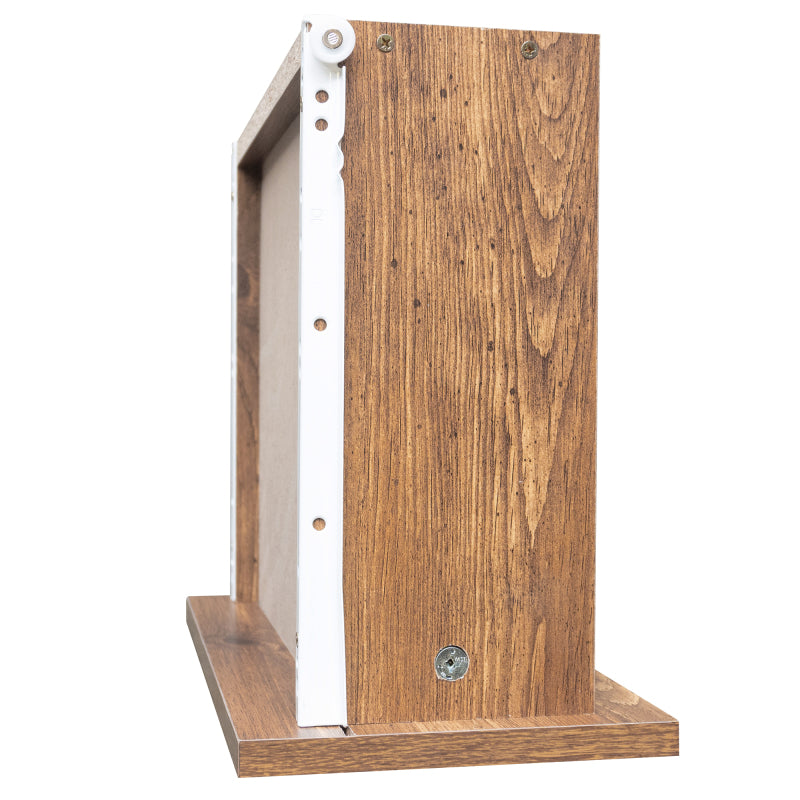 120 cm Schwarzer und Holzfarbener Sideboard - Moderner Stil, Zwei Türen und Drei Schubladen