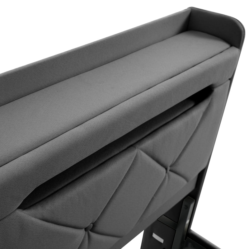 Polsterbett Doppelbett 180*200, Stauraum Kopfteil mit USB und Typ C-Port ,360-Surround-LED-Funktion rund um Kopf- und Fußende des, Betten mit Hydraulisch Stauraum, Grau , Leinen(Ohne Matratze)
