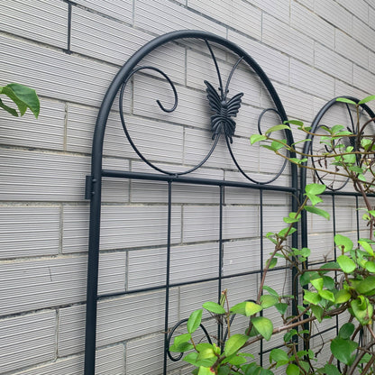 Metall Garten Gitter, 2 Pack Metallgitter für Kletterpflanzen, Indoor / Outdoor Pflanze Gitter für Topfpflanzen, Hauspflanzen, Kletterreben, Blumen und Gemüse, Rasen Garten Zaun Dekor Bildschirm