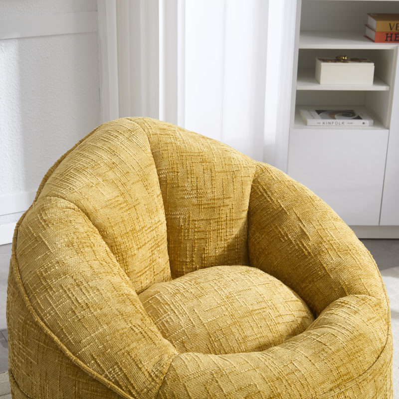 Sitzsack Sofa Stuhl für Erwachsene mit Fußstütze, Gelb