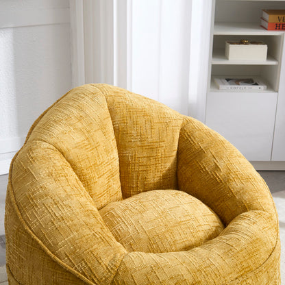 Sitzsack Sofa Stuhl für Erwachsene mit Fußstütze, Gelb