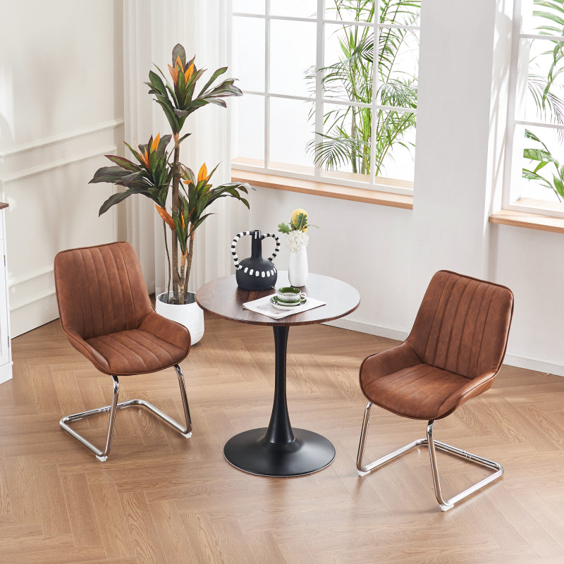 Sorgfältig ausgewählte Küche Wohnzimmer Esszimmer Stühle aus Kunstleder Material für leichtere Wartung! (Satz von 2)
