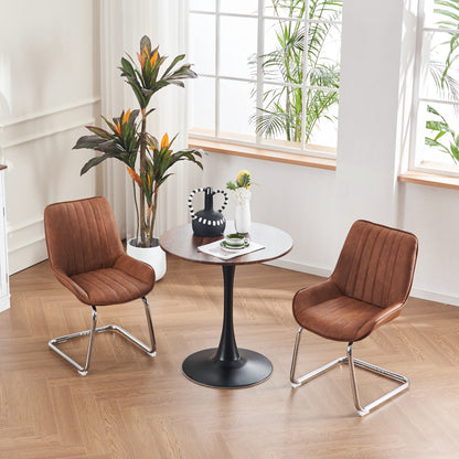 Sorgfältig ausgewählte Küche Wohnzimmer Esszimmer Stühle aus Kunstleder Material für leichtere Wartung! (Satz von 2)