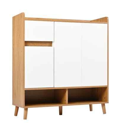 Schuhschrank mit verstellbaren Einlegeböden – Minimalistischer Home Organizer: H99 cm x B90 cm x T35 cm