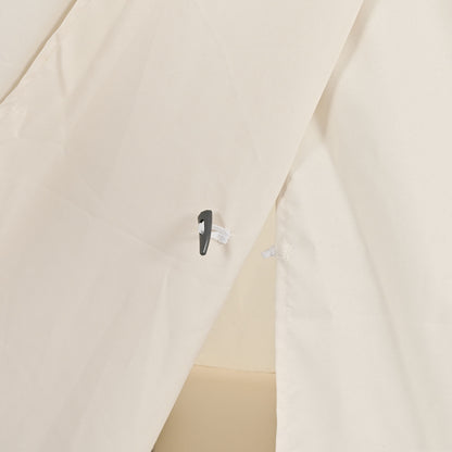 Gartenlounge-Set, Rattanzelt, geeignet für 2–4 Personen, inklusive aller Sitzkissen und Kissen, graues Rattan, beiger Türvorhang, Sitzkissen mit Reißverschluss, daher abnehmbar und waschbar