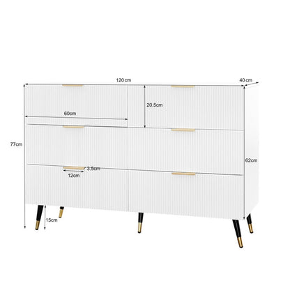 Elegantes Sideboard mit modernem Design, Kommode mit Schubladen und viel Stauraum
