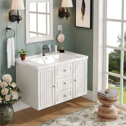 Badezimmerschrank mit Waschbecken,weiß