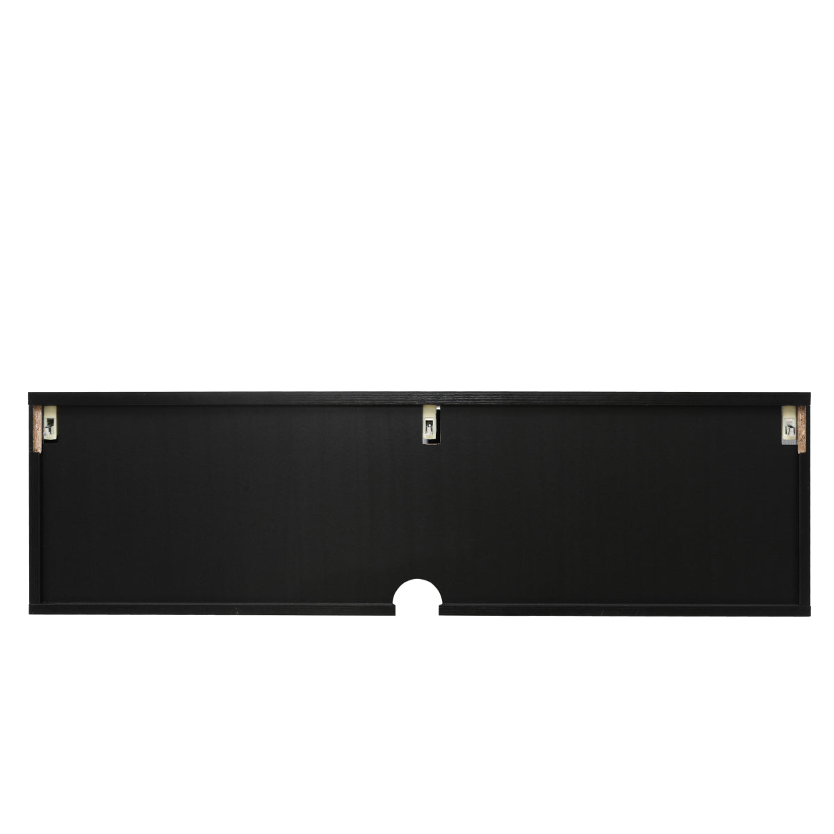 Sideboard 110x40x31 cm, TV-Schrank oder Hängeschrank, Kunst-Rattan Schiebetüren, Goldgriffe, Verstellbare Böden