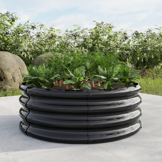 Verzinkt erhöhte Gartenbett, Pflanzer erhöhte Gartenbetten im Freien, Runde Freiheit erhöhte Gartenbetten für Gartenbau Gemüse, Früchte, Blumen