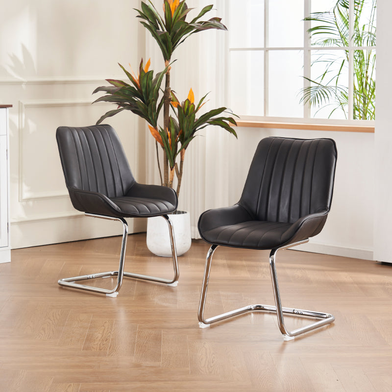 Sorgfältig ausgewählte Küche Wohnzimmer Esszimmer Stühle aus Kunstleder Material für leichtere Wartung! (Satz von 2)