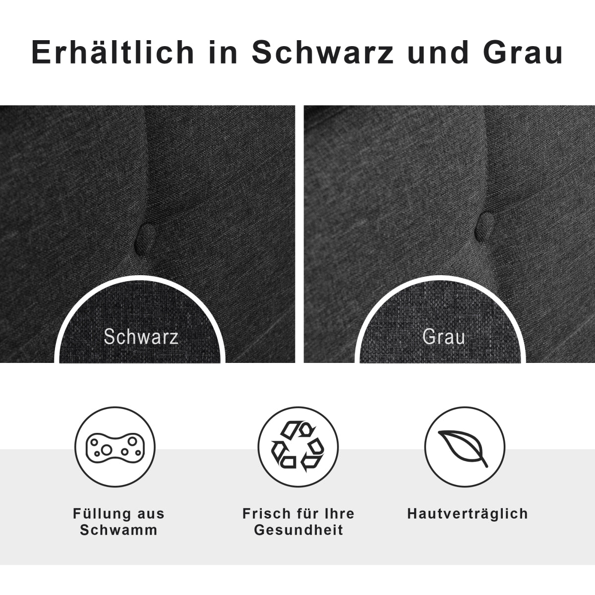 Polsterbett 90x200 cm Schwarz mit LED & 2 Schubladen - Einzelbett inkl. Lattenrost, Verstellbares Kopfteil & Stauraum (Ohne Matratze)