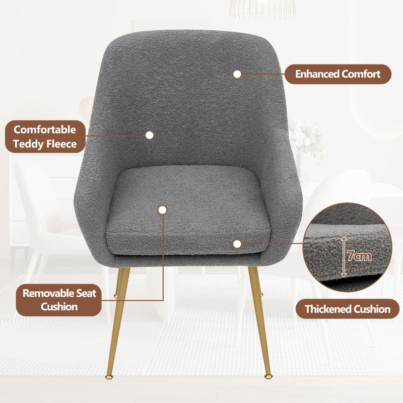 2 St Moderner, abnehmbaren Kissen für Küchen und Esszimmer, Grau