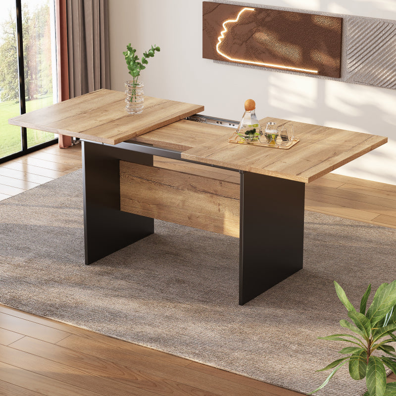 Erweiterbarer Esstisch 140/180*80cm, Holzmaserung Rechteckiger Esstisch