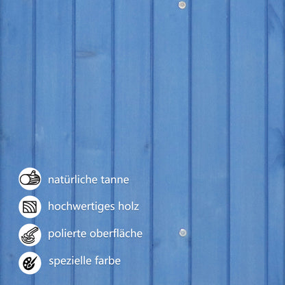 Gerätehaus Gartenschrank Geräteschuppen Geräteschrank, BxT: 124x46 cm,BxTxH:124x46x174cm, auch für kleine Gärten geeignet, Blau, (Holzhütte, 1 St., Gartenhaus)