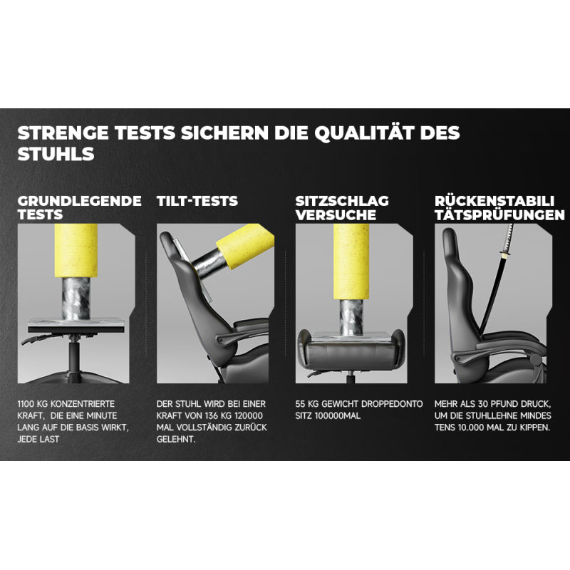 Gaming Stuhl, Ergonomischer Gaming-Stuhl mit Fußstütze, Racing Gaming Chair Kopfstütze Verstellbarer Computerstuhl Höhenverstellbar Lendenwirbelstütze für Homeoffice und Gaming Gray