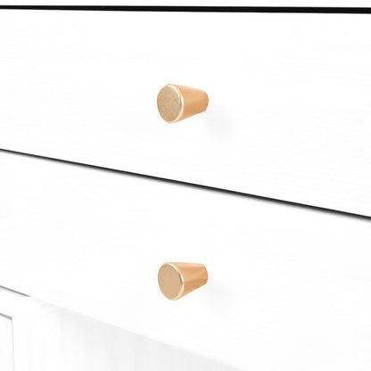 Kosmetiktisch-Set mit LED-Spiegel und 3-Farben-Beleuchtung, Schminktisch aus Holz mit 3 Schubladen und Seitenschrank, ausziehbares Design - Maße: B120/H90/T40 cm (ohne Hocker)