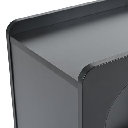 Beistellschrank mit Rollen, vielseitiger Aufbewahrungswagen für Wohnzimmer, Esszimmer und Schlafzimmer, Schwarz
