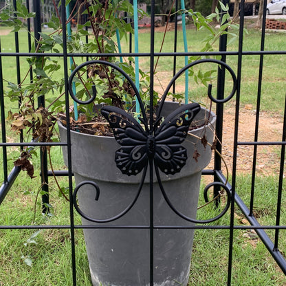 Gartenbogen Arbor Trellis für Kletterpflanzen, langlebige Metall Gartenbogen Outdoor Hochzeitsbogen, für Hochzeitszeremonie Party Pflanze Klettern Rose Reben Rasen Innenhof Schwarz, 7.15ft