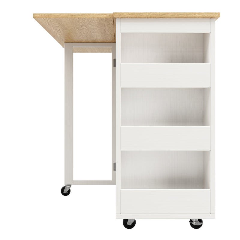 Kücheninsel, Küchenwagen mit Steckdosenleiste ausgestattet, Küchenschrank, Abnehmbare Servierwagen mit Weinregal,buffetschrank, Speisewagen mit Holzmaserung, buffetschrank, weiß