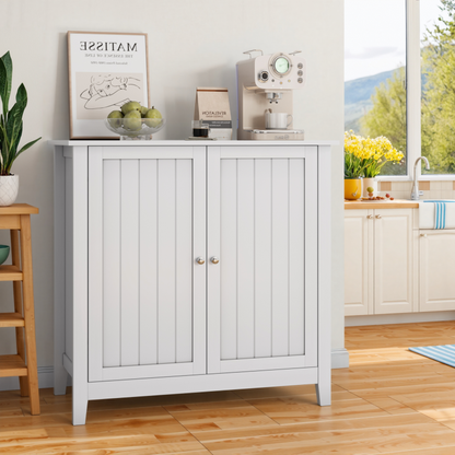 Badezimmer-Bodenschrank, moderner Aufbewahrungsschrank für Wohnzimmer, Badezimmer und Schlafzimmer, Weiß