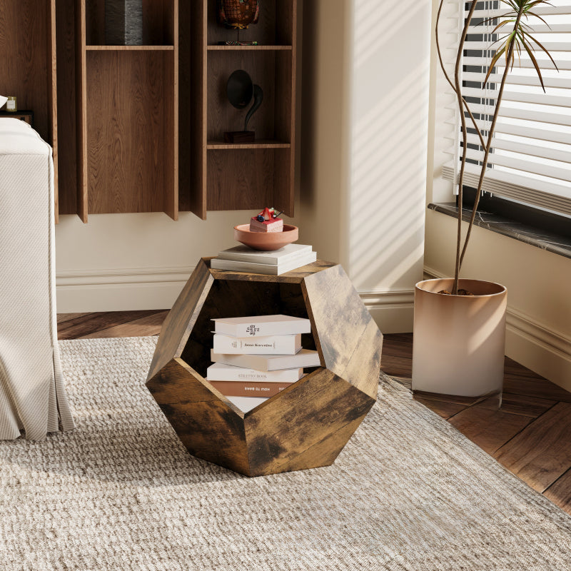 66CM Modern Pet Furniture Cat Carrier Side Table MDF Multi-Purpose Furniture Antique Wood Color