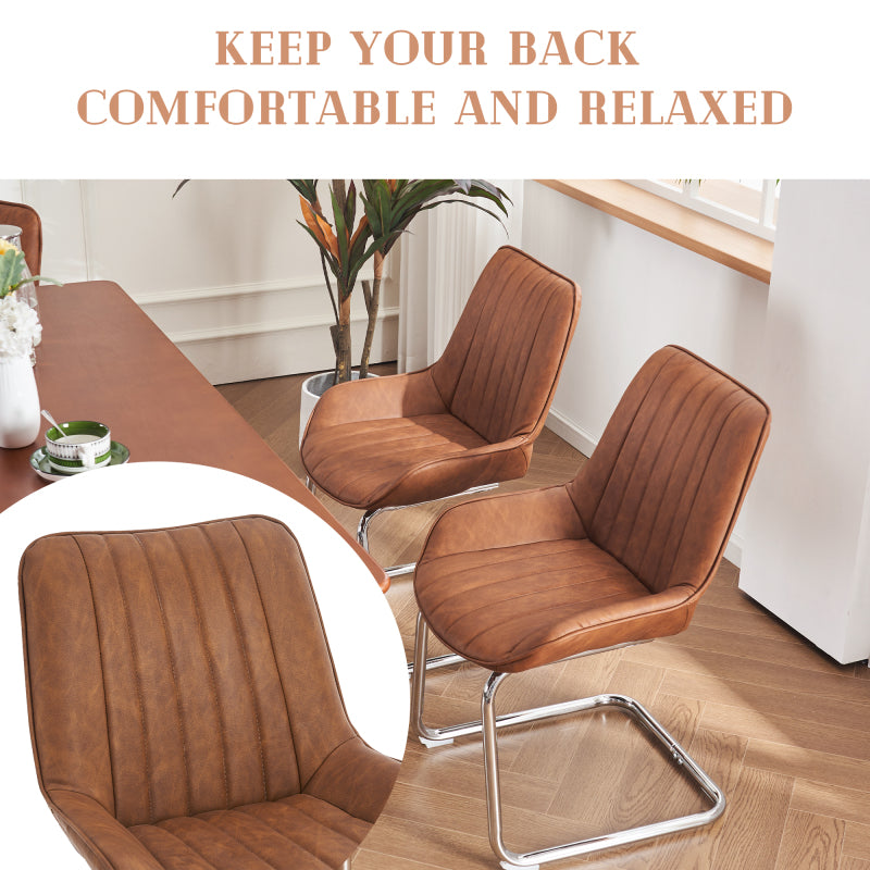 Sorgfältig ausgewählte Küche Wohnzimmer Esszimmer Stühle aus Kunstleder Material für leichtere Wartung! (Satz von 2)