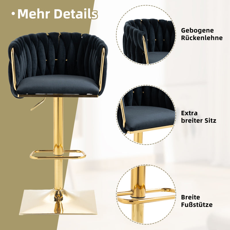 Vintage Barhocker mit Rückenlehne und Fußstütze Counter Höhe Esszimmerstuhl Für Kücheninsel Esszimmer Bar Theke Potluck Party Lounge Bereich