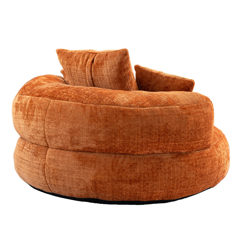 Lazy Sofa Durable Komfort Lounger hohen Rücken Sitzsack Stuhl Couch mit drei Kissen für Erwachsene und Kinder, Indoor & Outdoor, Single Gaming Sofa Stuhl für Schlafzimmer, Büro (Orange Chenille)
