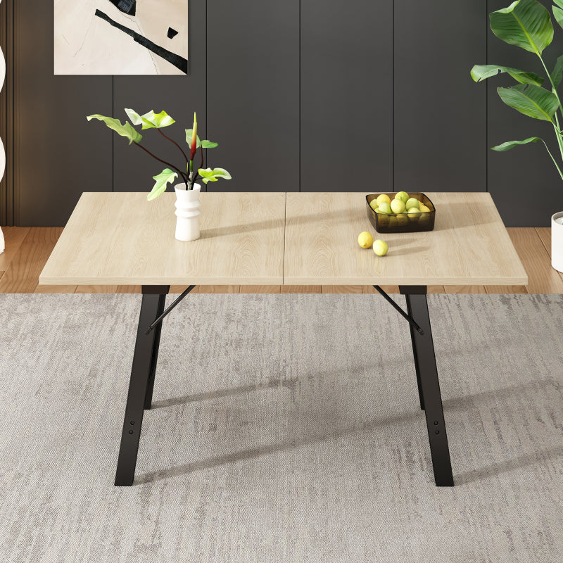 Holzfarbener Teleskop-Esstisch 140/180*80 cm, Natur