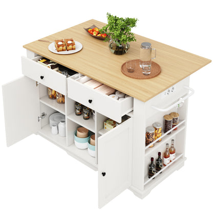 Kücheninsel, Küchenwagen mit Steckdosenleiste ausgestattet, Küchenschrank, Servierwagen mit arbeitsplatte, buffetschrank, Speisewagen mit Holzmaserung, buffetschrank,weiß