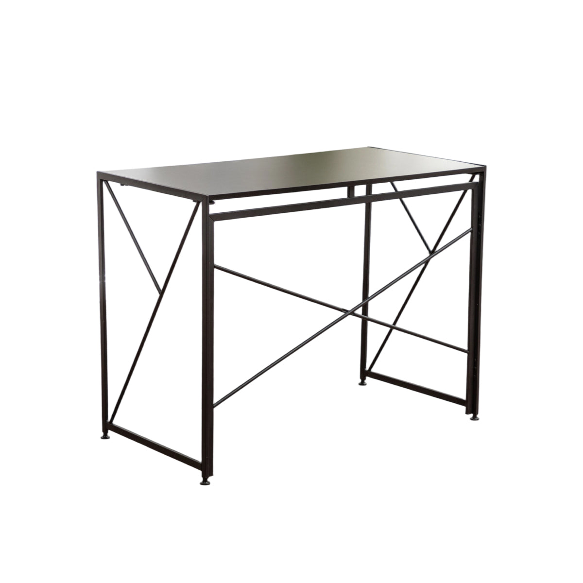 Klappbarer Schreibtisch 99x50cm – Computertisch Faltbar & Platzsparend in 8 Sek. Montiert, MDF Holzoptik für Home Office & Büro, Schwarz