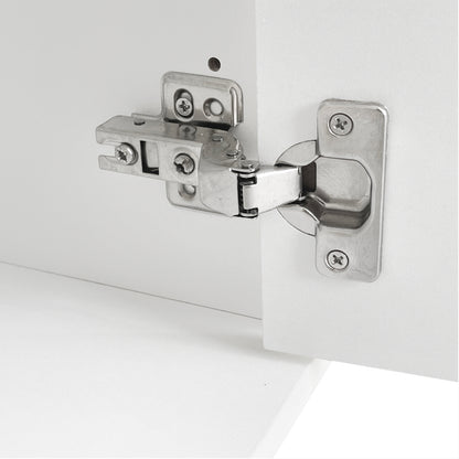 Schminktisch mit LED-Spiegel und Beleuchtung - Weißes Schminktisch-Set für Schlafzimmer mit drei geräumigen Schubladen und einer Tür (ohne Hocker)