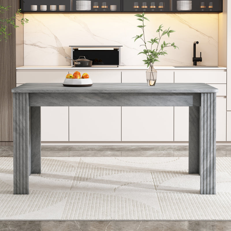 Modern einfacher Esstisch, Robuster Esstisch, Tisch mit vier Beinen, Beton-Optik