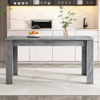 Modern einfacher Esstisch, Robuster Esstisch, Tisch mit vier Beinen, Beton-Optik