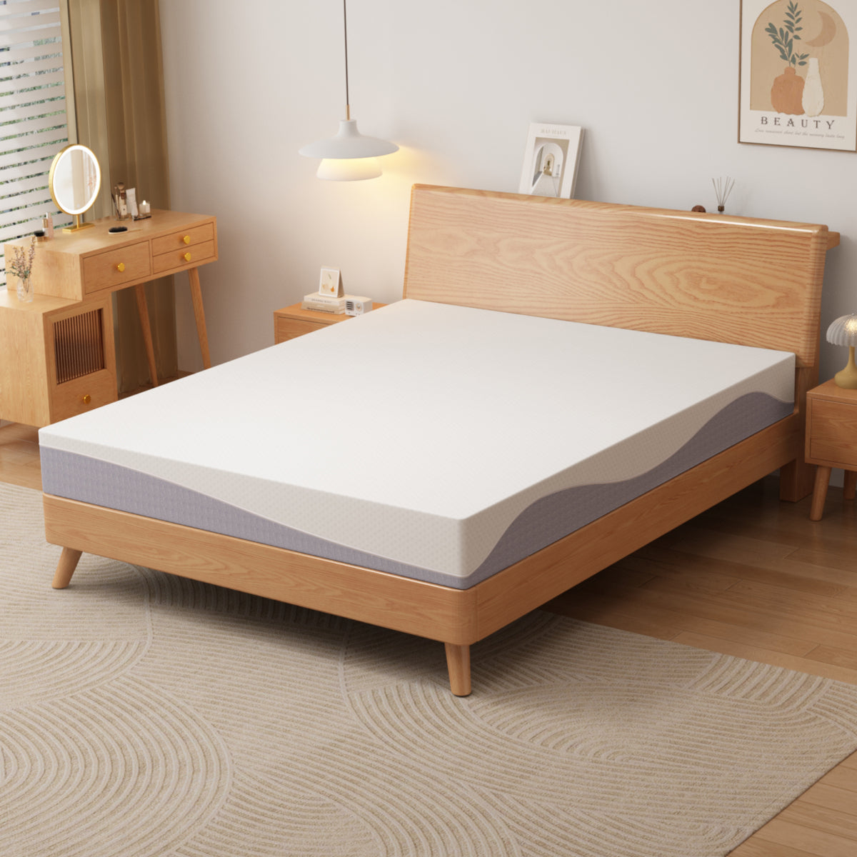 Schaummatratze 90x200 cm, Wendbar H3/H4, 20 cm hoch, Öko-TEX zertifiziert