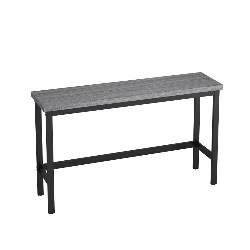 148CM Modern Design Kitchen Dining Table, Pub Table, Long Dining Table Set with 3 Stools;148CM Modernes Design Küche Esstisch, Kneipentisch, Langer Esstisch Set mit 3 Hockern, Einfache Montage, Grau