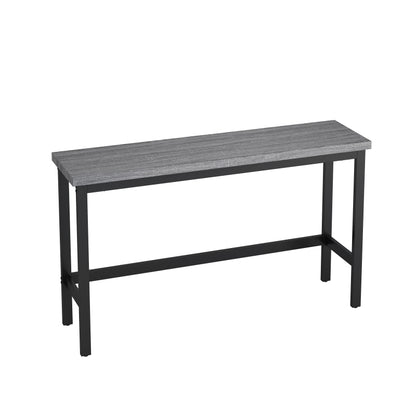148CM Modern Design Kitchen Dining Table, Pub Table, Long Dining Table Set with 3 Stools;148CM Modernes Design Küche Esstisch, Kneipentisch, Langer Esstisch Set mit 3 Hockern, Einfache Montage, Grau