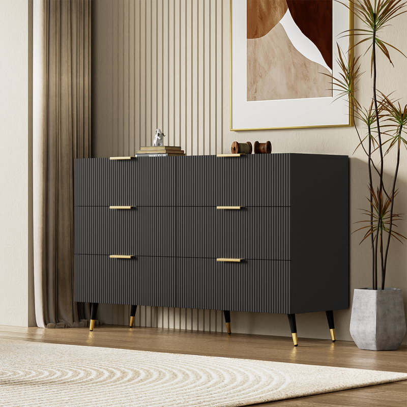 Elegantes Sideboard mit modernem Design, Kommode mit Schubladen und viel Stauraum