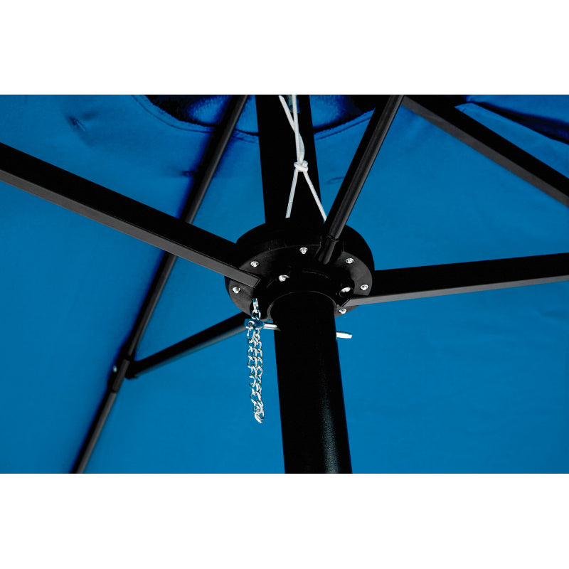 14.8 Ft Double Sided Outdoor Umbrella Rectangular Large with Crank (Dark blue)(No Base)