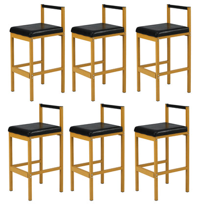 Esszimmerstühle(6 Stühle ohne Esstisch), Schwarz und Gold