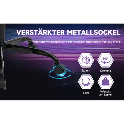 Gaming Stuhl Computerstuhl Ergonomischer Gaming Chair mit Fußstütze Bürostuhl Ergonomischer Computerstuhl mit Lendenwirbelstütze