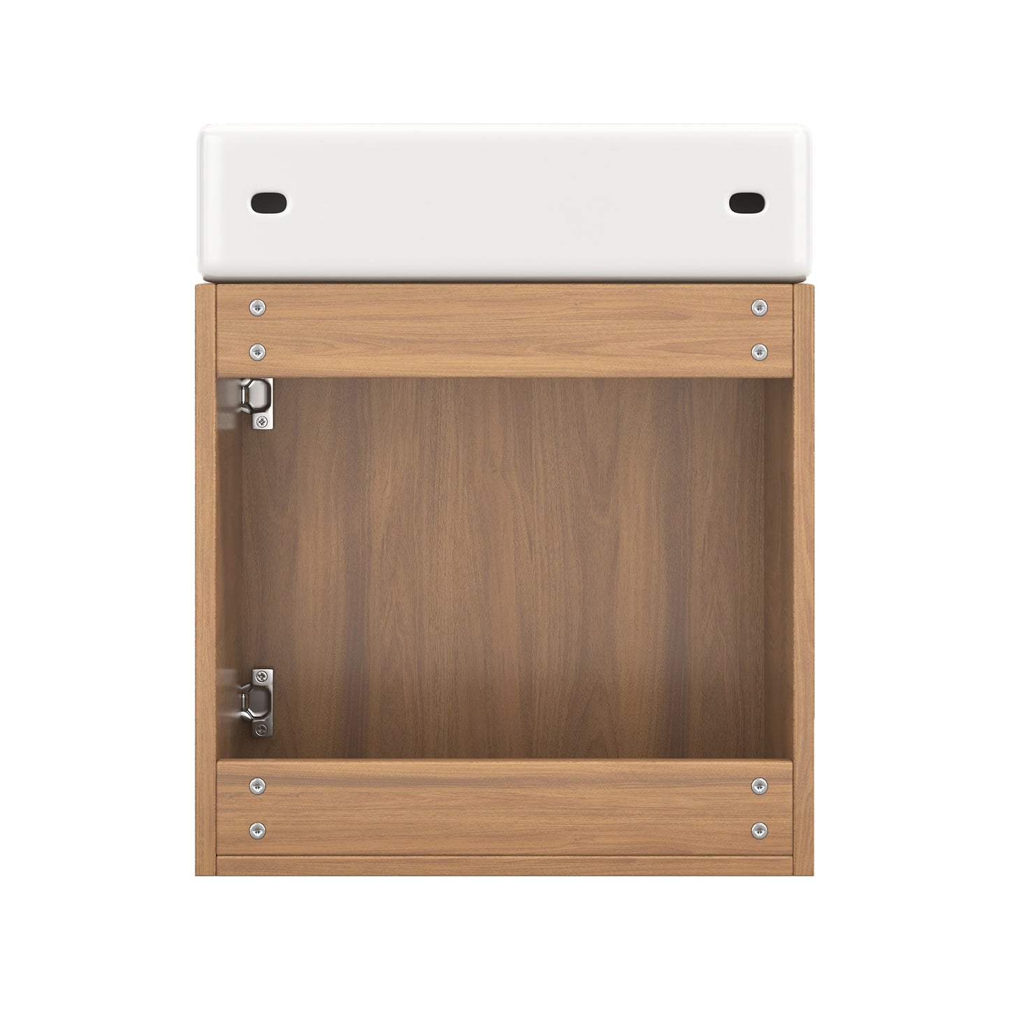 Badezimmermöbel Waschbecken mit Waschtischunterschrank 46 cm , Waschtischunterschrank hängend , Kleine Gästebad Möbel, Natural Wood