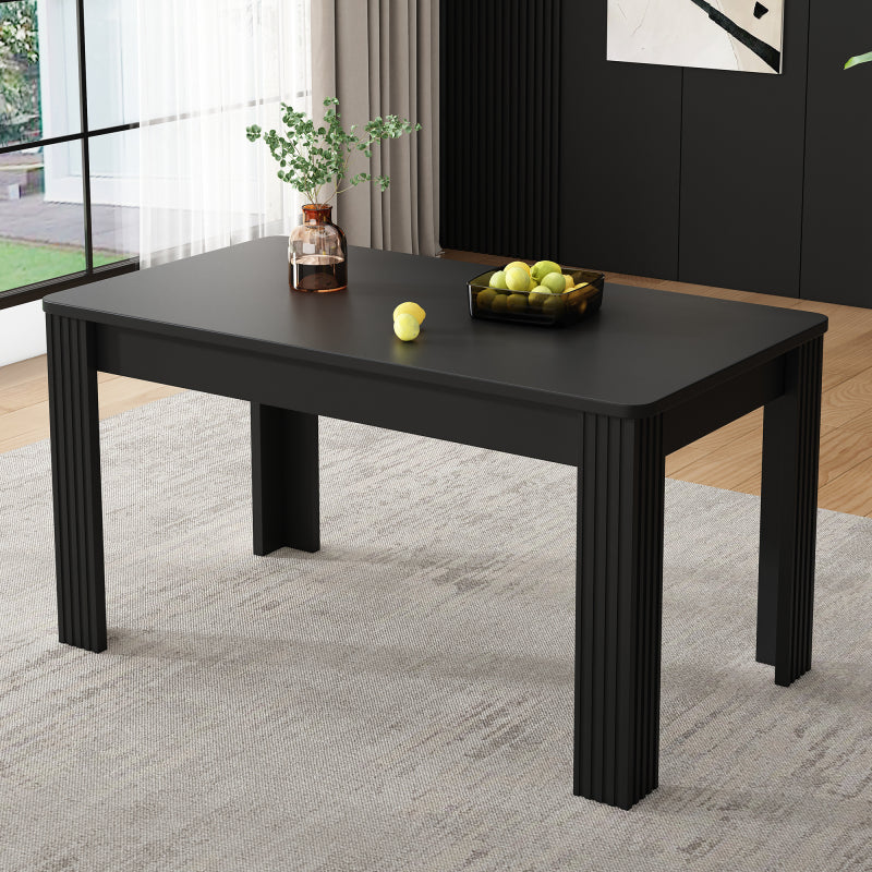 Esstisch, moderner Esstisch, stabiler Esstisch, vierbeiniger Tisch, rechteckiger Esstisch, Kaffee-Lounge-Tisch, moderner einfacher Esstisch, schwarz, (OLD SKU: N634P215552S)