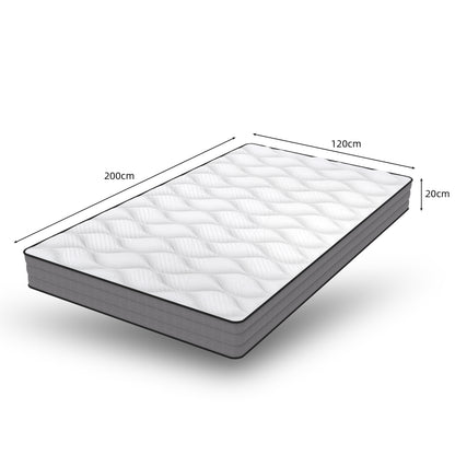 Taschenfederkern Matratze 120x200cm, H3, 7 Zonen, Lyocell Bezug, Boxspring Gefühl