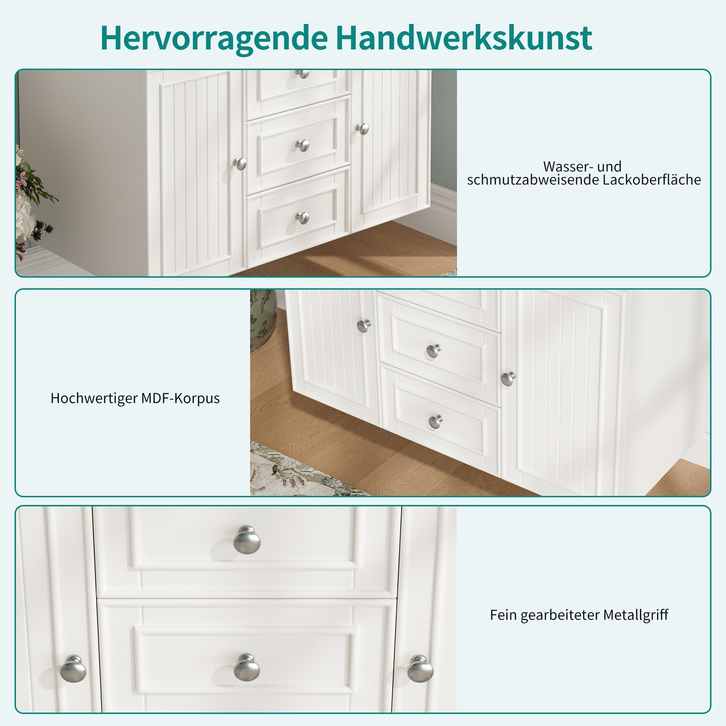 Hängender Waschtisch, Moderner Stil,Badmöbel für Badezimmer,weiß
